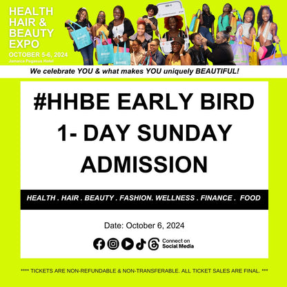 #HHBE OCTOBER 2024 EARLY BIRD 1-DAY SUNDAY ONLY